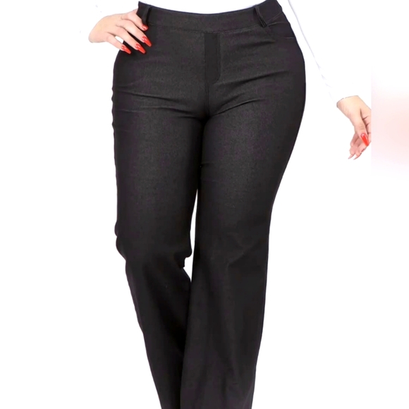 💙 YELETE 💙 Wide Leg Black Pants NWT - Picture 1 of 11